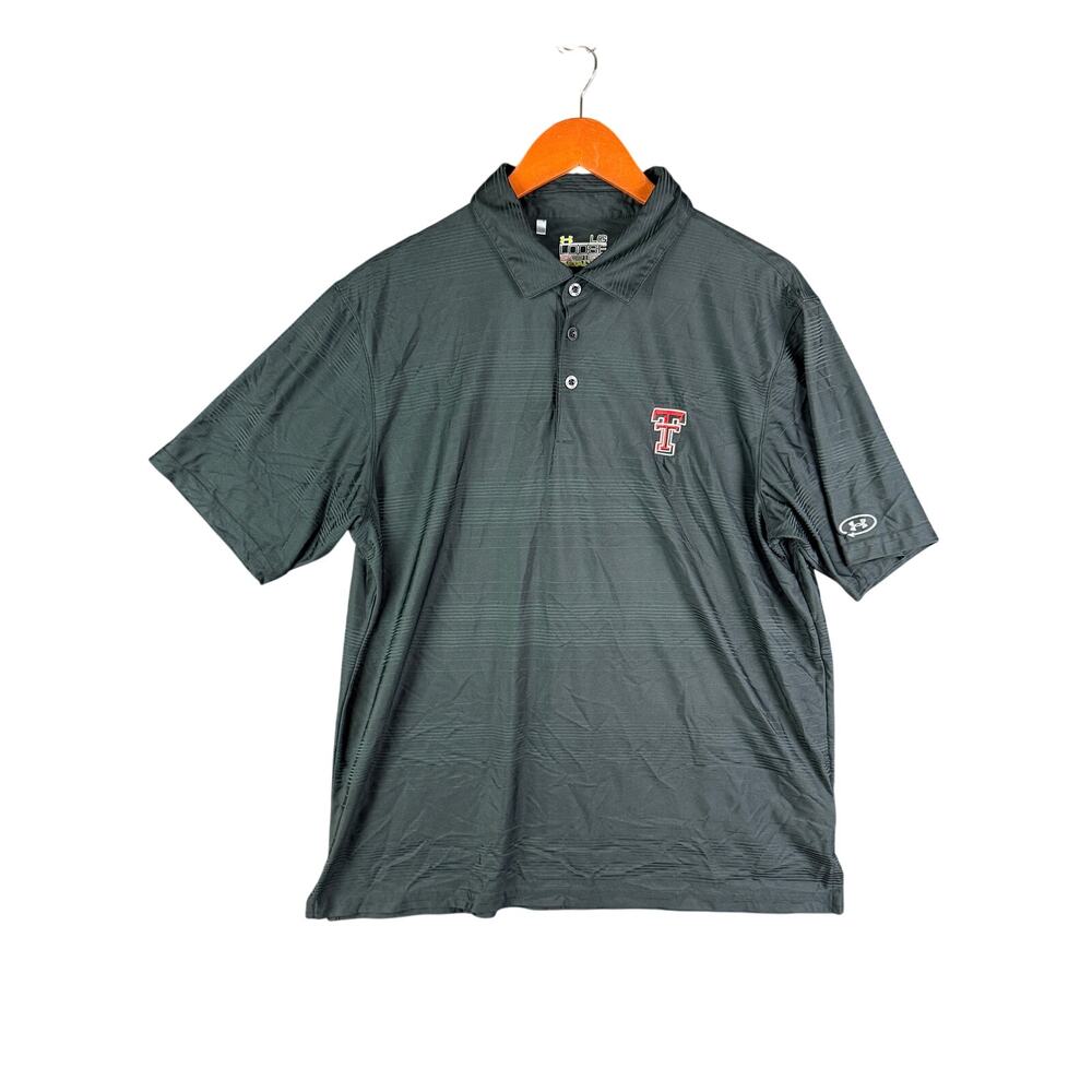 Texas Tech Red Raiders Under Armour Catalyst Activewear Polo Shirt Men LargeNCAA